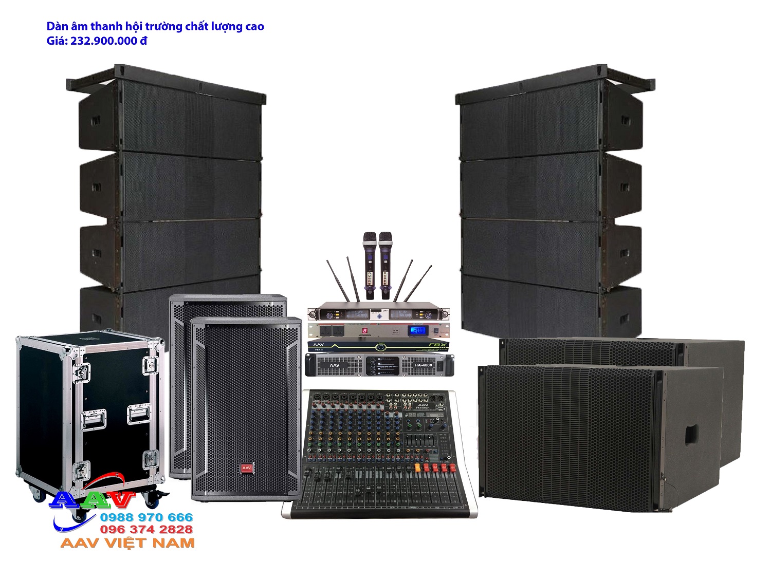 dàn âm thanh hội trường sân khấu chuyên nghiệp chất lượng cao